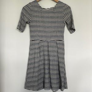 Copper Key Black & White Striped Dress Sz L